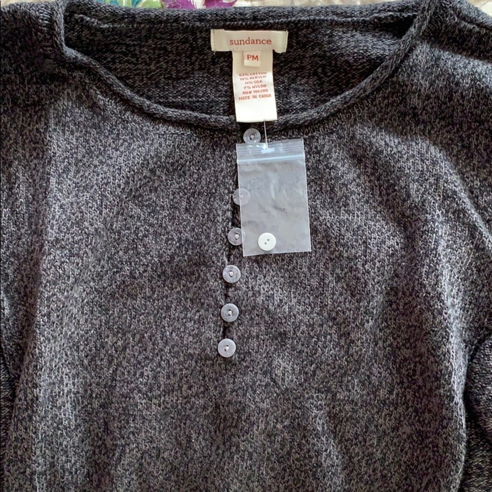 NWT Sundance cotton + silk sweater